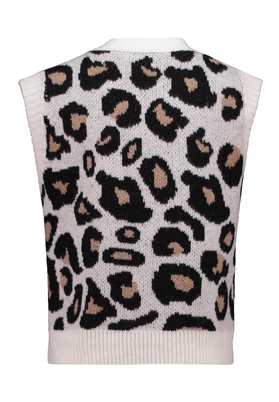 Chaleco estampado animal print.
Composición: 57% Poliacrílico, 29% Poliamida, 7%Lana y 7%Viscosa.
Se recomienda lavar a mano o en lavadora hasta 30º. No usar lejía, planchar suavemente del revés hasta 110º y no usar secadora.