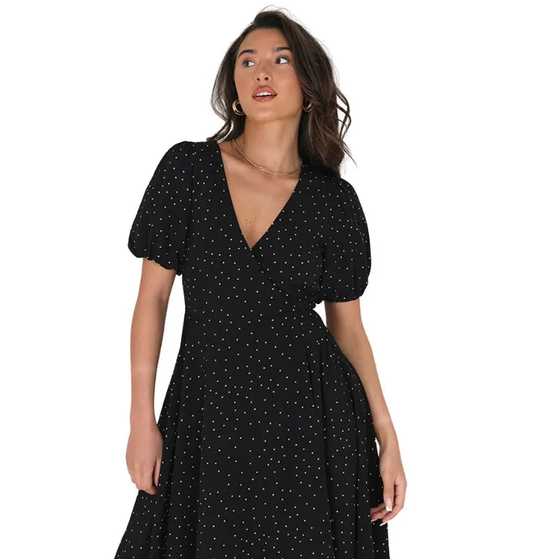 Vestido Midi Negro de Lunares MARNI BRAVE SOUL