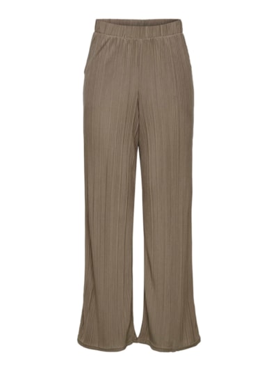 Pantalón de tejido ultrasuave que tiene un plisado en vertical. Goma en cintura. Composición: 70% Poliéster y 30% Viscosa. Se recomienda lavar a mano o en lavadora hasta 30º. No usar lejía, planchar suavemente del revés hasta 110º y no usar secadora.