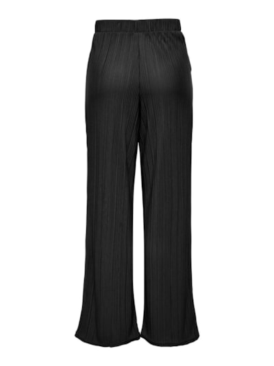 Pantalón de tejido ultrasuave que tiene un plisado en vertical. Goma en cintura. Composición: 70% Poliéster y 30% Viscosa. Se recomienda lavar a mano o en lavadora hasta 30º. No usar lejía, planchar suavemente del revés hasta 110º y no usar secadora.