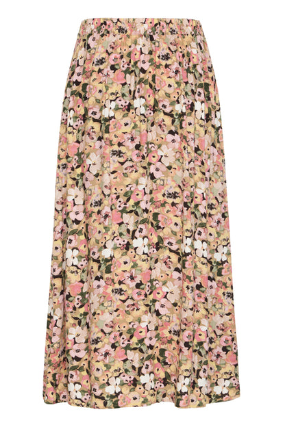 Falda midi, con goma en parte trasera de la cintura y abertura delantera.

Composición; 100% Viscosa (LENZING™ ECOVERO™).

Se recomienda lavar a mano o en lavadora hasta 30º. No usar lejía, planchar suavemente del revés hasta 110º y no usar secadora.