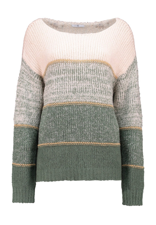 Jersey de rayas anchas, combinadas con línea dorada.

Composición: 72% Poliacrílic25% Poliamida y 2% Elastano.&nbsp;

Se recomienda lavar a mano o en lavadora hasta 30º. No usar lejía, planchar suavemente del revés hasta 110º y no usar secadora.