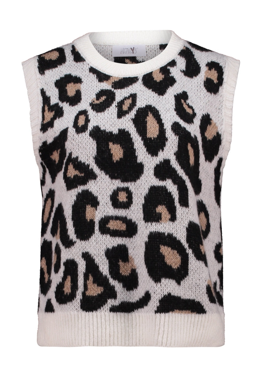 Chaleco estampado animal print.

Composición: 57% Poliacrílico, 29% Poliamida, 7%Lana y 7%Viscosa.

Se recomienda lavar a mano o en lavadora hasta 30º. No usar lejía, planchar suavemente del revés hasta 110º y no usar secadora.
