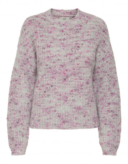 Jersey de cuello redondo, punto jaspeado, muy agradable al tacto.

Composición: 52% Acrílico, 43% poliéster y 5% Lana.

Se recomienda lavar a mano o en lavadora hasta 30º. No usar lejía, planchar suavemente del revés hasta 110º y no usar secadora.