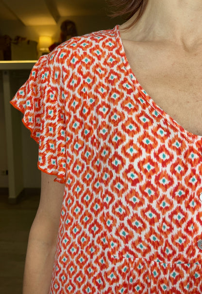 Vestido Naranja Largo SEÑORETTA