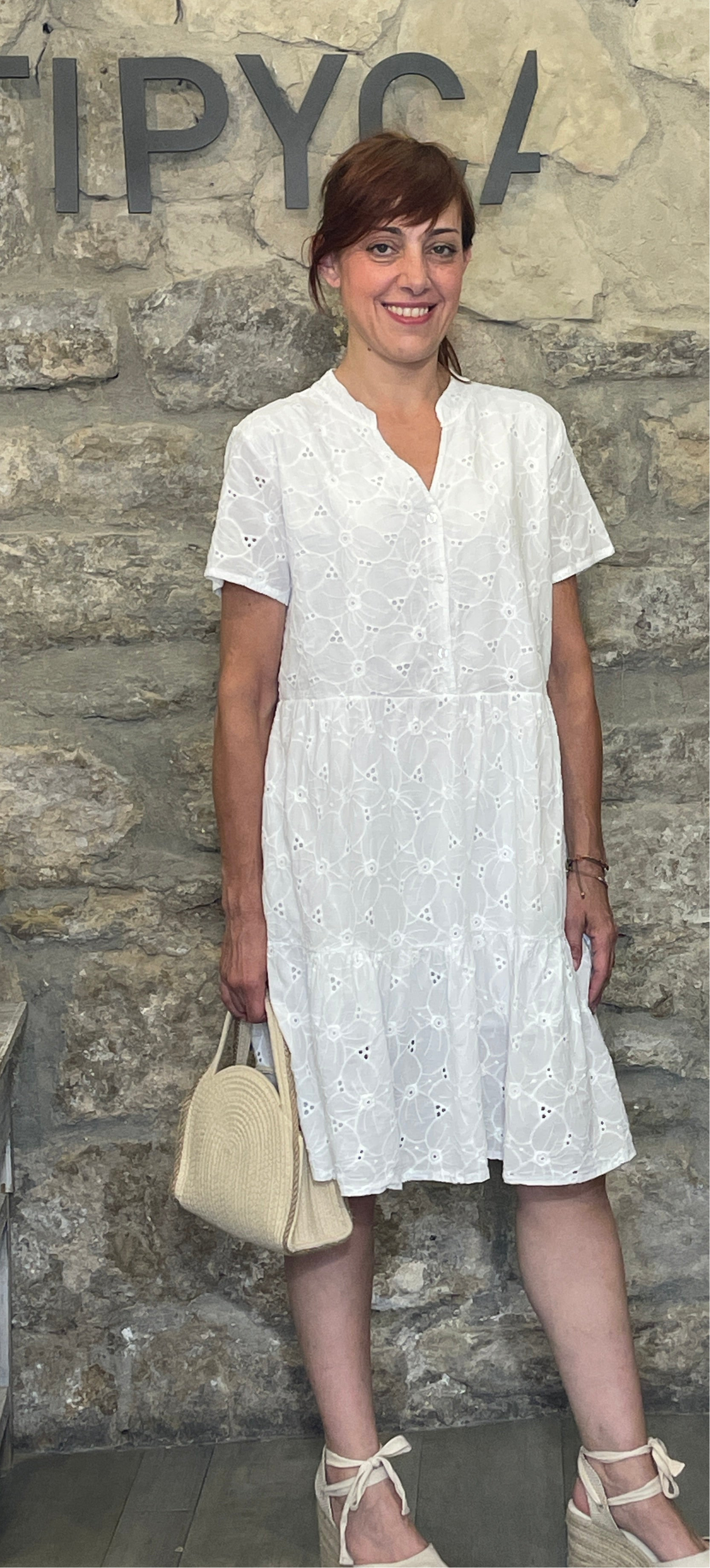 Vestido Blanco Manga HAILYS