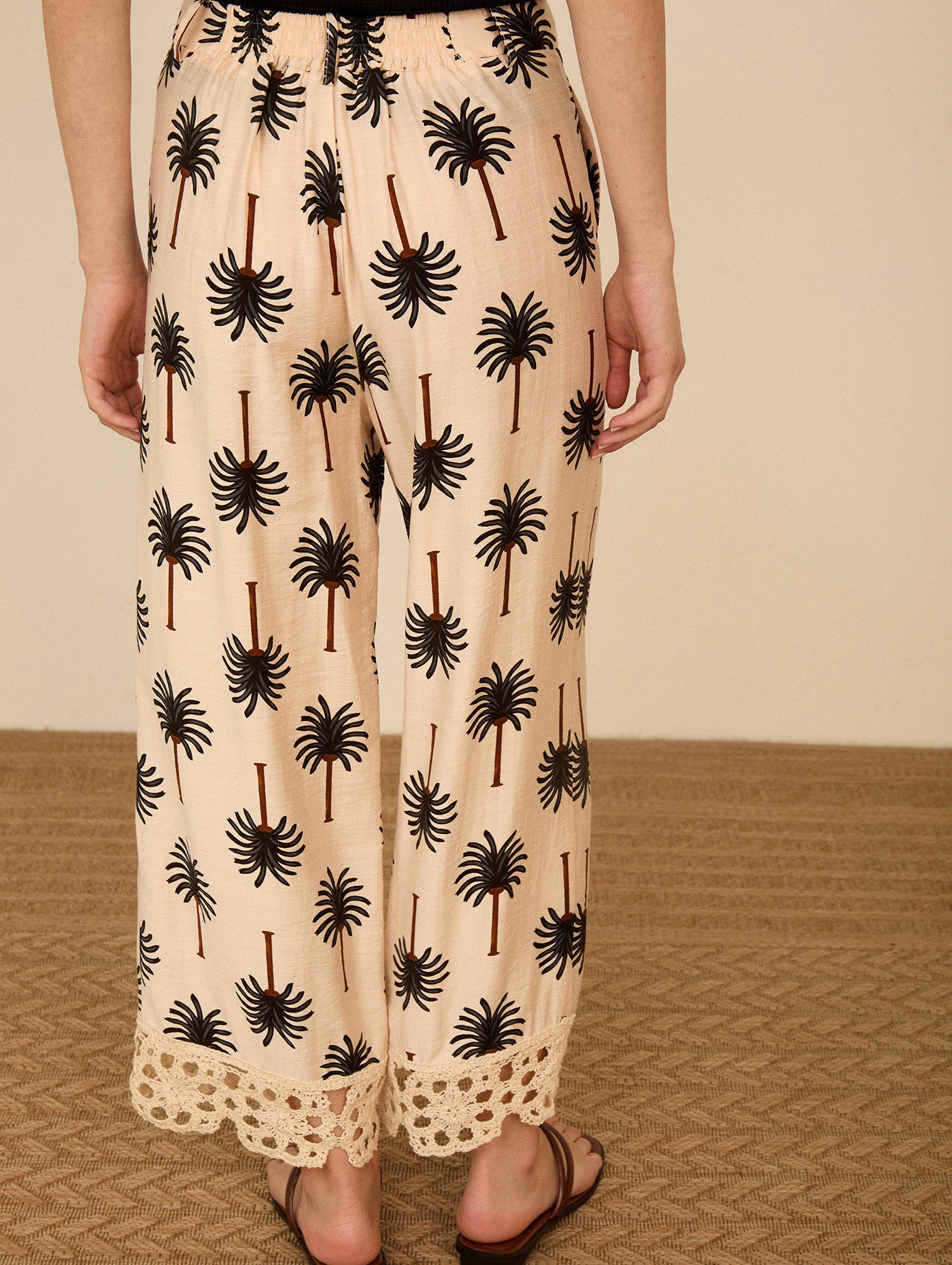 Pantalón Cropped Palmeras MEISIE