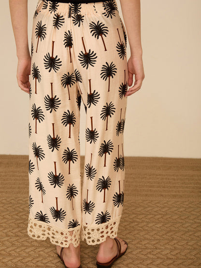 Pantalón Cropped Palmeras MEISIE