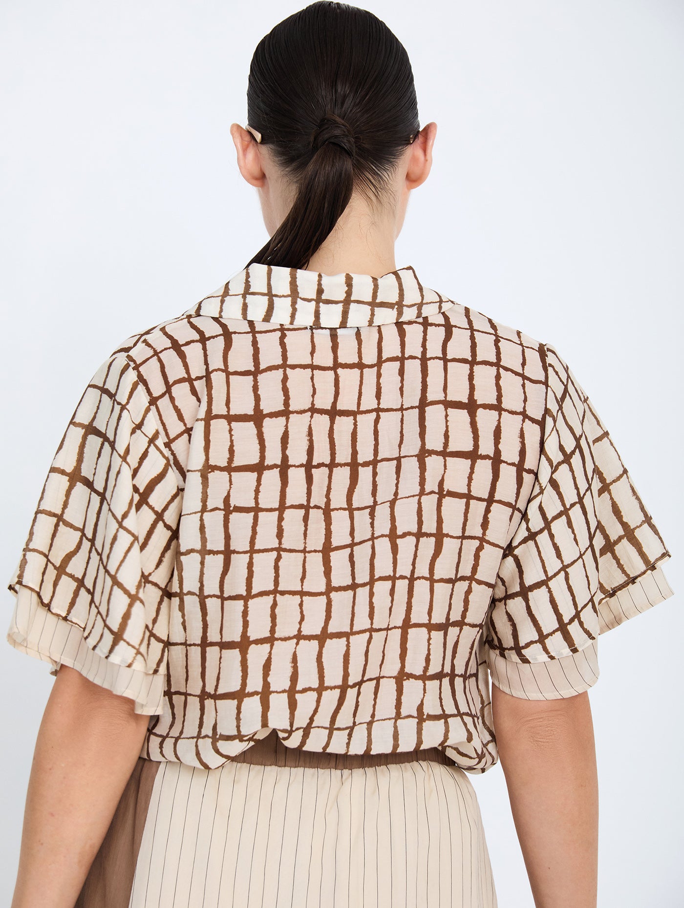 Camisa Cuadros Marrón SKATIE