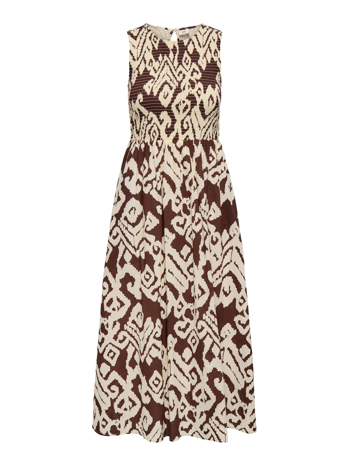 Vestido midi con parte superior en nido de abeja. Vestido fresco.

Composición: 100% Algodón.

Se recomienda lavar a mano o en lavadora hasta 30º. No usar lejía, planchar suavemente del revés hasta 110º y no usar secadora.