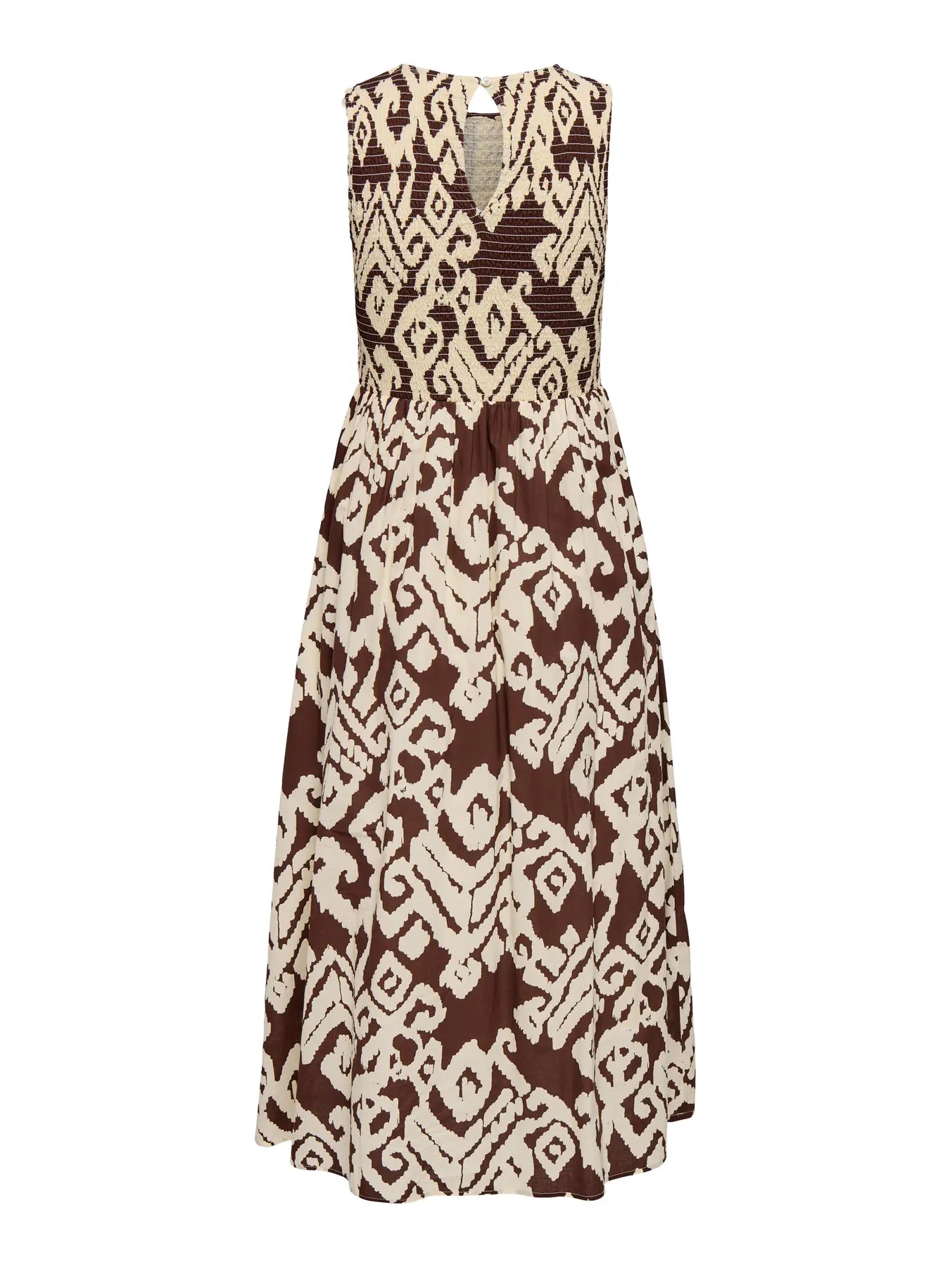 Vestido midi con parte superior en nido de abeja. Vestido fresco.

Composición: 100% Algodón.

Se recomienda lavar a mano o en lavadora hasta 30º. No usar lejía, planchar suavemente del revés hasta 110º y no usar secadora.